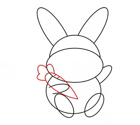 dạy vẽ hình con thỏ ôm củ cà rốt