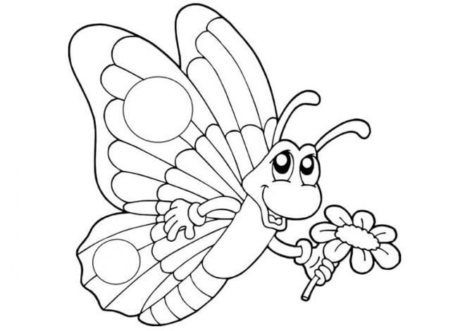 Hình 4: Những bức tranh tô màu con bươm bướm