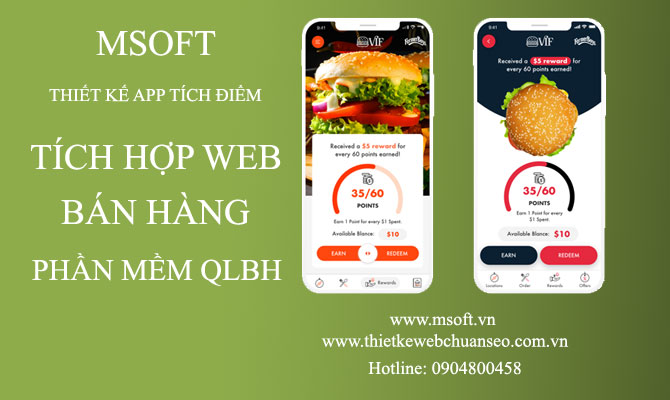 thiết kế app tích điểm