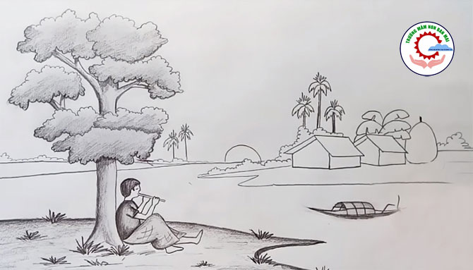 Hướng dẫn vẽ tranh phong cảnh bằng bút chì đơn giản mà đẹp  Chia Sẻ Kiến  Thức Điện Máy Việt Nam